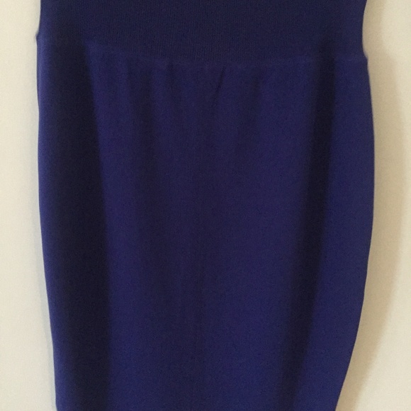 Claude Montana VTG cobolt-blue knit skirt - Picture 10 of 12